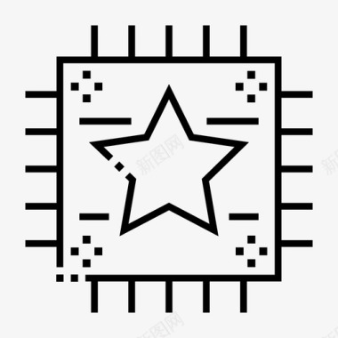 处理器芯片计算机图标图标