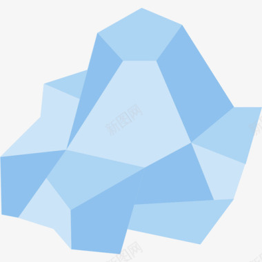 冰山自然7号平坦图标图标