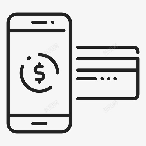 智能手机信用卡应用程序支付图标svg_新图网 https://ixintu.com 应用程序 支付 智能手机信用卡
