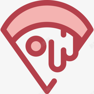 披萨食品和餐厅6红色图标图标