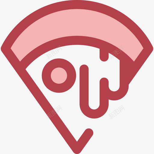 披萨食品和餐厅6红色图标svg_新图网 https://ixintu.com 披萨 红色 食品和餐厅6
