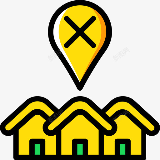 房地产房地产17黄色图标svg_新图网 https://ixintu.com 房地产 房地产17 黄色