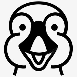海雀海雀海雀脸海雀头图标高清图片