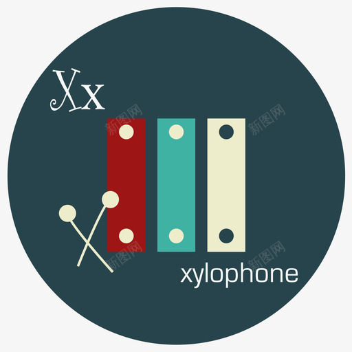 xylophonesvg_新图网 https://ixintu.com xylophone 填充 多色 可爱 圆润