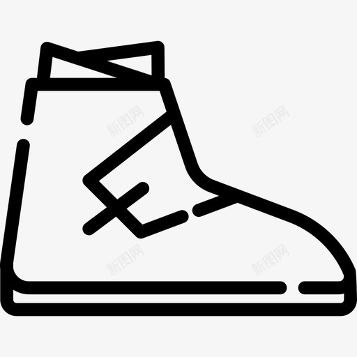 维京人鞋直线型图标svg_新图网 https://ixintu.com 直线型 维京人鞋