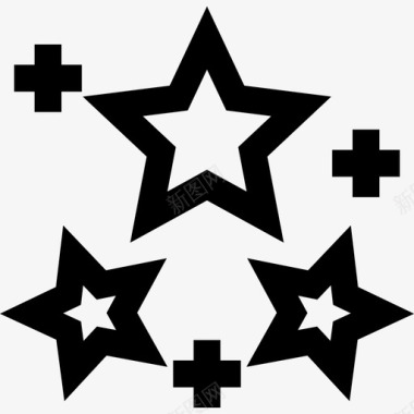 星星八十年代7直线型图标图标