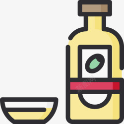 超级磷虾油油超级市场5线性颜色图标高清图片
