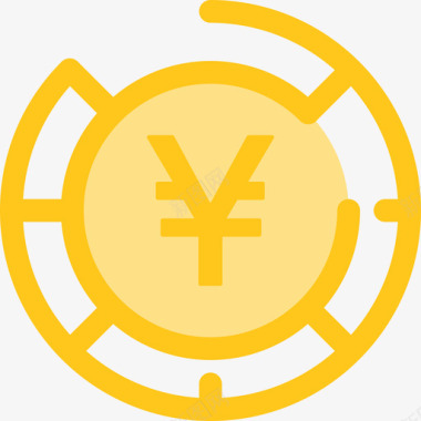 人民币货币要素5黄色图标图标