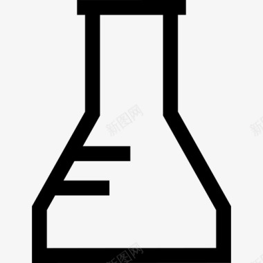 锥形瓶容量瓶用户界面轮廓图标图标