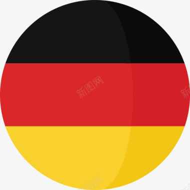 德国国旗3圆圈平图标图标