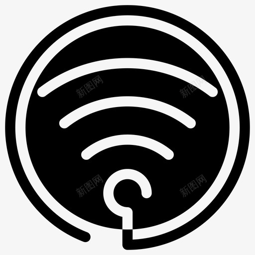 wifi连接internet图标svg_新图网 https://ixintu.com internet wifi 基本ui圆图示符 无线 网络 连接