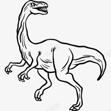 高卢米姆斯恐龙2黑色图标图标