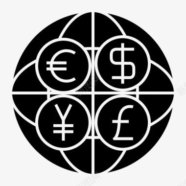 货币金融全球投资图标图标