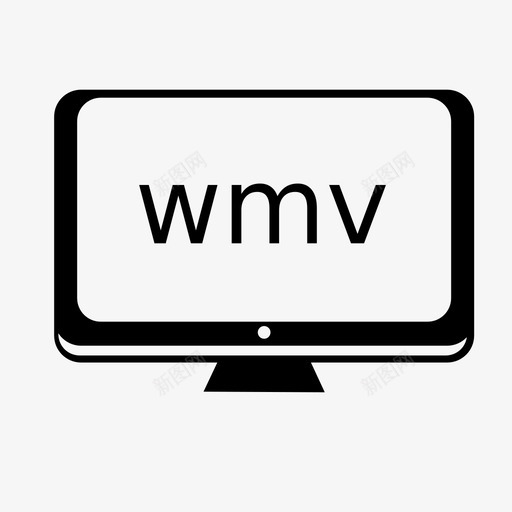 wmv文件格式监视器图标svg_新图网 https://ixintu.com wmv 文件格式 普通视频格式 用户界面 监视器 窗口媒体视频 视频格式