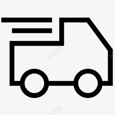 准时交货送货服务送货卡车图标图标