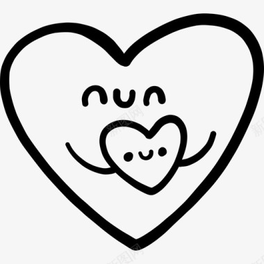 心脏母亲节11黑色图标图标