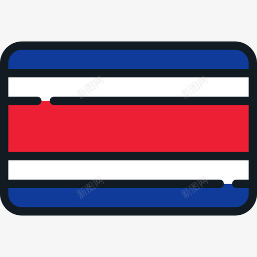 哥斯达黎加旗帜系列4圆形矩形图标svg_新图网 https://ixintu.com 哥斯达黎加 圆形矩形 旗帜系列4