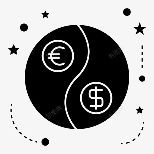 货币汇率金融图标svg_新图网 https://ixintu.com 汇率 货币 金融 阴阳