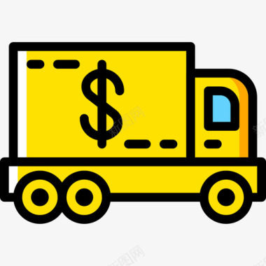 送货车购物42黄色图标图标