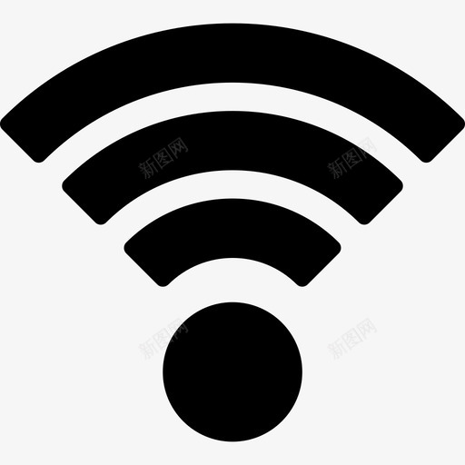Wifi基本要素3已填充图标svg_新图网 https://ixintu.com Wifi 基本要素3 已填充