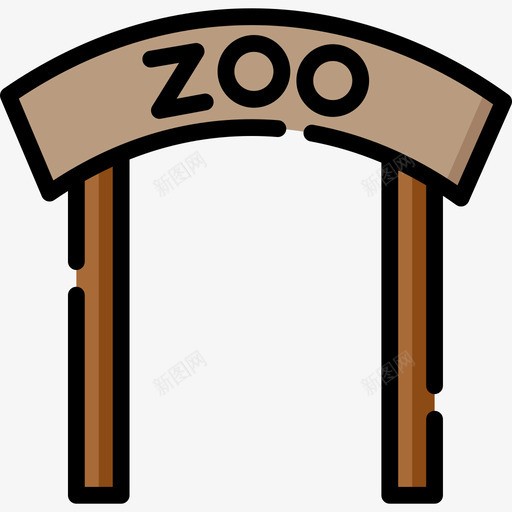 动物园动物园里线性颜色图标svg_新图网 https://ixintu.com 动物园 动物园里 线性颜色