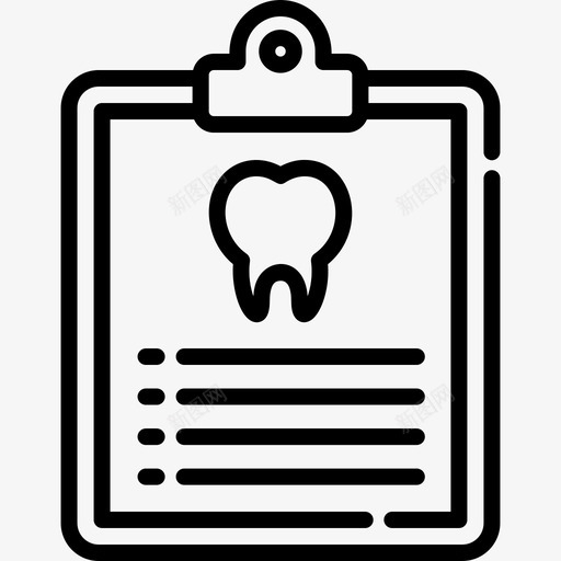 病历牙科护理8线性图标svg_新图网 https://ixintu.com 牙科护理8 病历 线性