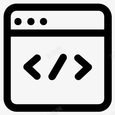 代码编码开发人员图标图标