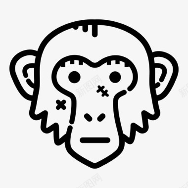 猴子动物猿类图标图标
