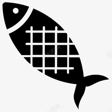 罗非鱼鲤鱼海鲜图标图标