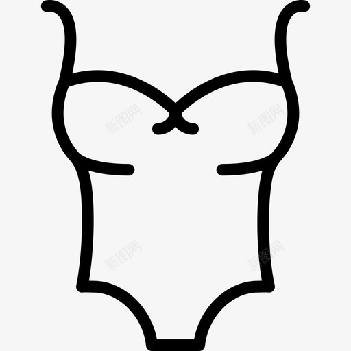 无袖女装4件直线型图标svg_新图网 https://ixintu.com 女装4件 无袖 直线型