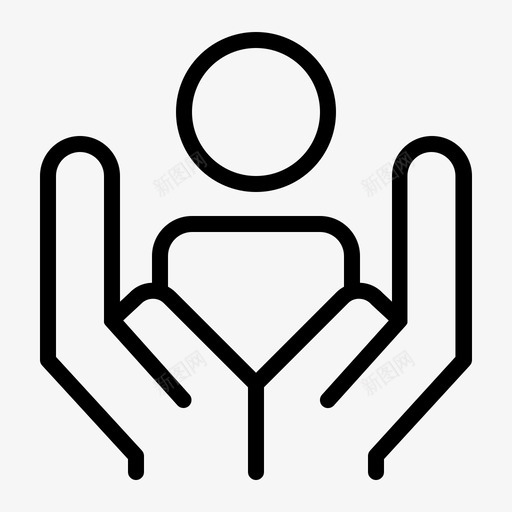 保险护理双手图标svg_新图网 https://ixintu.com 人员 保险 双手 工人和员工概要 护理