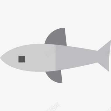 鲨鱼海盗7号扁平图标图标