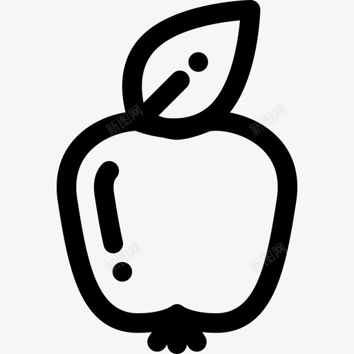 苹果春季10直线型图标svg_新图网 https://ixintu.com 春季10 直线型 苹果
