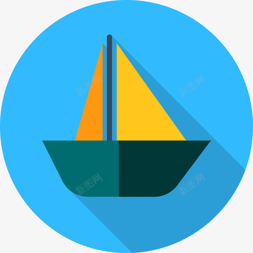 帆船婴儿15号平的图标svg_新图网 https://ixintu.com 婴儿15号 帆船 平的