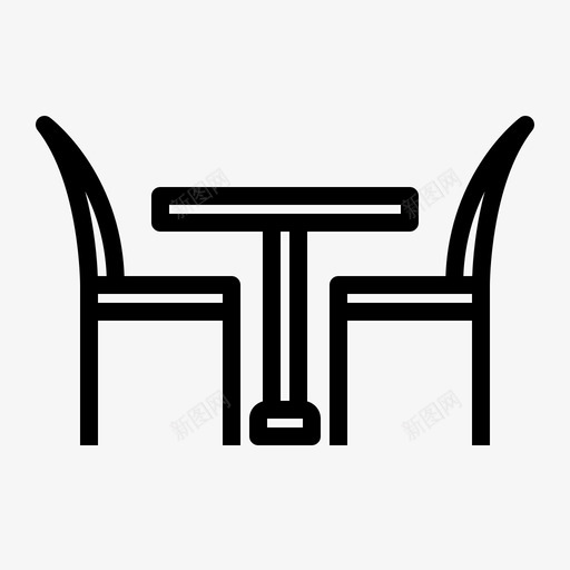 餐桌椅子家具图标svg_新图网 https://ixintu.com 室内 家具 椅子 餐桌