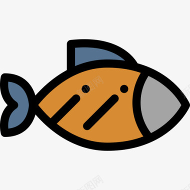 鱼烧烤派对4原色图标图标