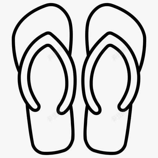 sandles人字拖鞋子图标svg_新图网 https://ixintu.com sandles 人字拖 假期 夏天 夏日偶像 鞋子
