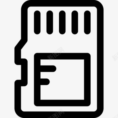 Sim卡电子16线性图标图标
