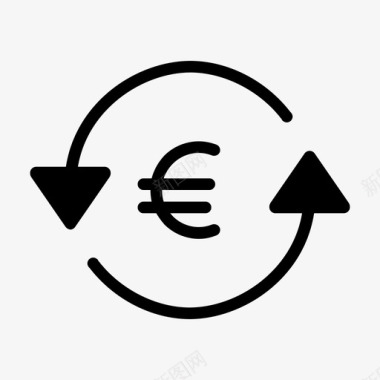 欧元退单金融和银行图标图标