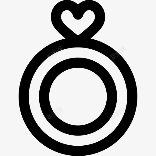 订婚戒指情人节10直线型图标svg_新图网 https://ixintu.com 情人节10 直线型 订婚戒指