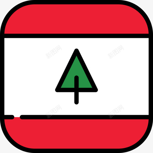 黎巴嫩国旗收藏6圆形广场图标svg_新图网 https://ixintu.com 国旗收藏6 圆形广场 黎巴嫩