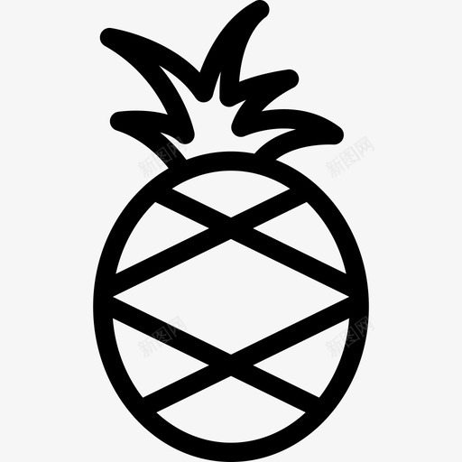 菠萝热带营养图标svg_新图网 https://ixintu.com 健康 新鲜 水果 热带 热带水果 菠萝 营养 食品