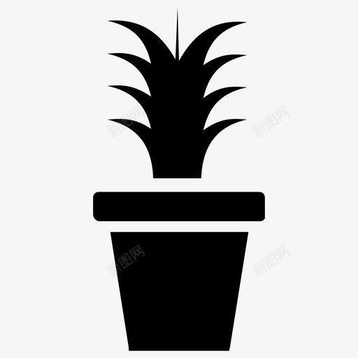 盆栽植物生长植物室内植物图标svg_新图网 https://ixintu.com 室内植物 生长植物 盆栽植物 种植园 自然和野餐字形图标
