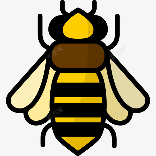 蜜蜂自然8线性颜色图标svg_新图网 https://ixintu.com 线性颜色 自然8 蜜蜂