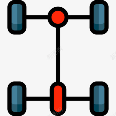汽车汽车和驾驶线颜色图标图标