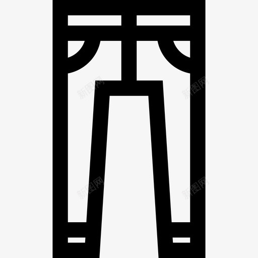 牛仔裤时髦款式6直筒图标svg_新图网 https://ixintu.com 时髦款式6 牛仔裤 直筒