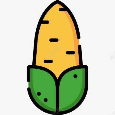 玉米农场8线性颜色图标图标