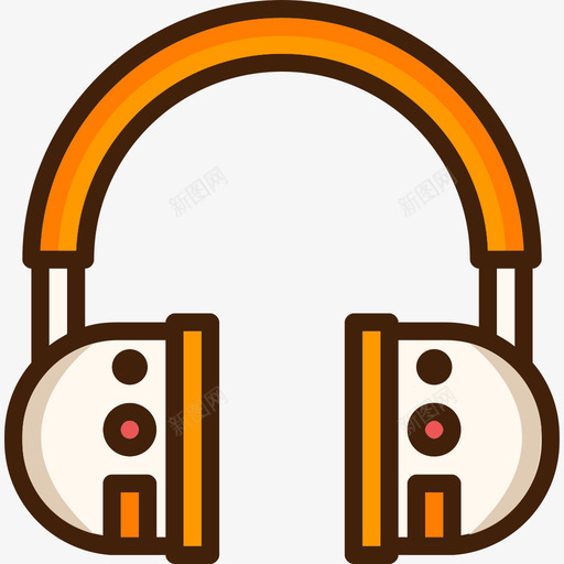 耳机音频工具颜色图标svg_新图网 https://ixintu.com 耳机 音频工具 颜色