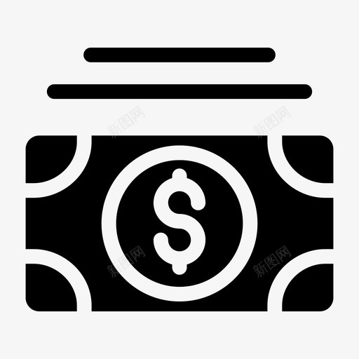 美元现金美元纸币图标svg_新图网 https://ixintu.com 现金 美元 美元纸币 货币 金融和银行业
