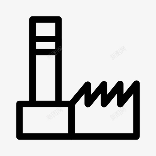 工厂化工工业图标svg_新图网 https://ixintu.com 制造商 化工 工业 工厂 建筑物和地标 生产